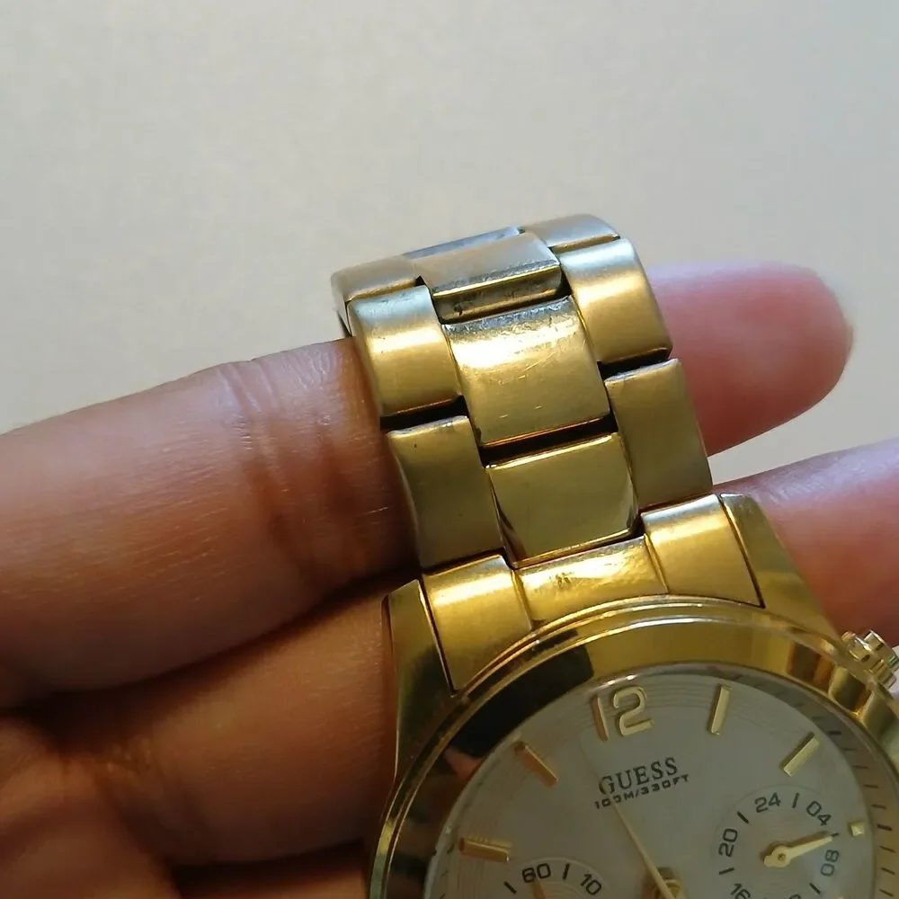 ​Guess U13578L1 Gold Tone 38mm Women's Multifunction Watch - Small 5.5